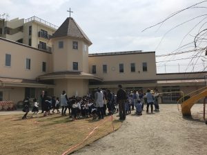 祝別式のあとの記念撮影